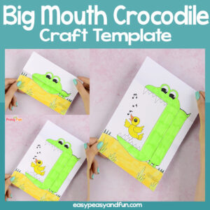Surprise Big Mouth Crocodile Printable - Easy Peasy and Fun
