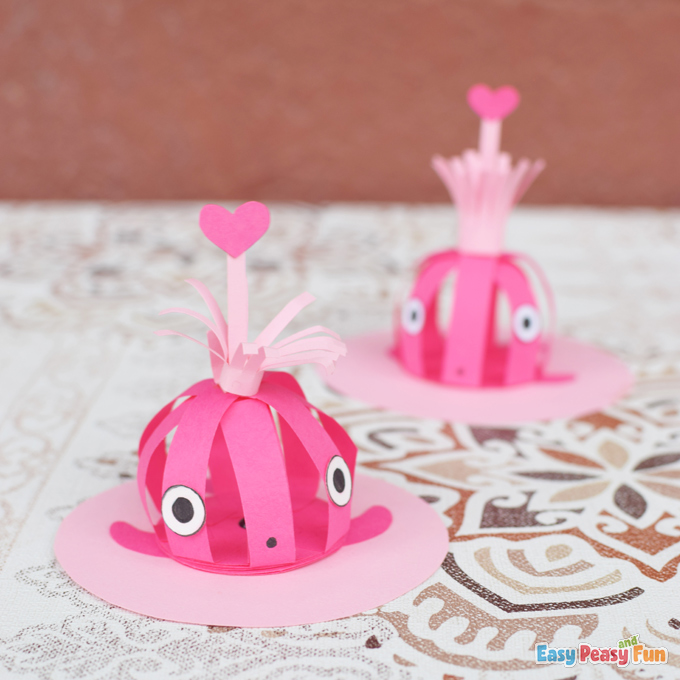 DIY 3D Valentines Day Paper Whale Craft