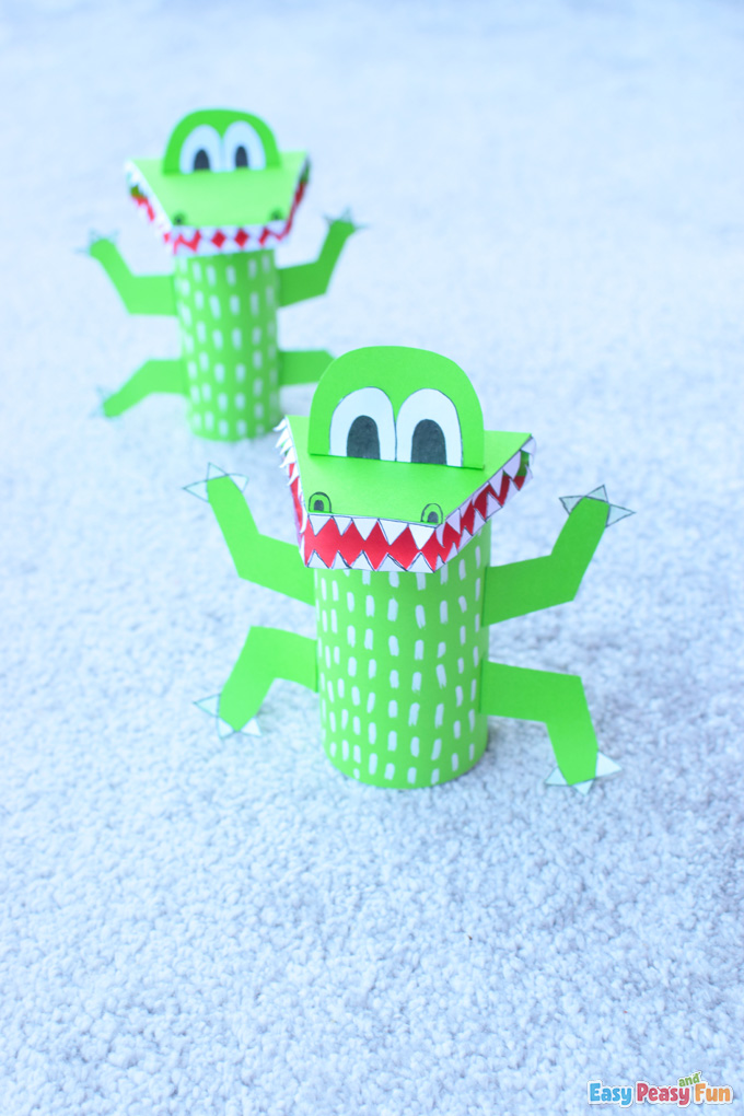 DIY Crocodile Toilet Paper Roll Craft