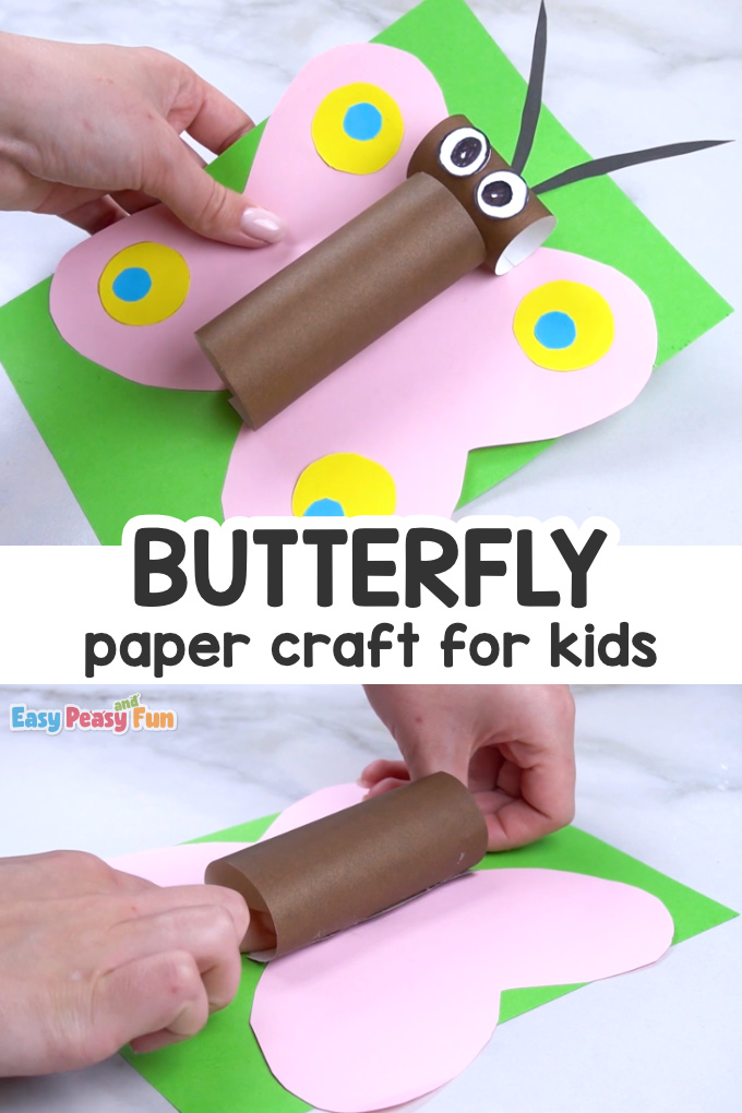 How to make a paper butterfly craft for kids.
