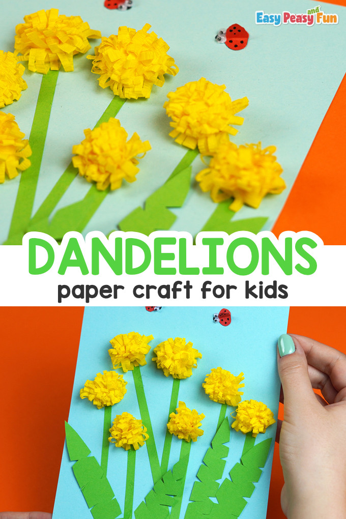 Paper Dandelion Crafts for Kids