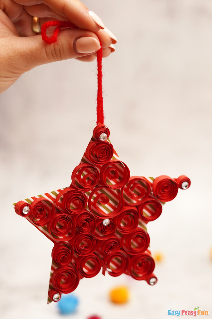 Paper Star Christmas Ornament Craft