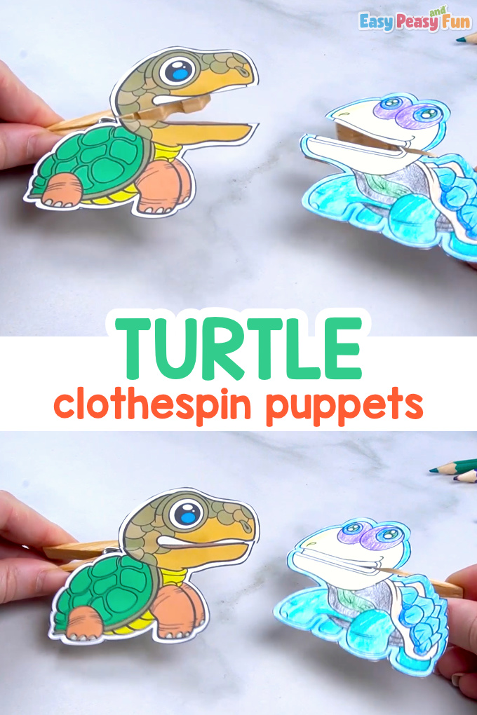 Turtle Clothespin Puppets EN Vik News Turtle Clothespin Puppets EN Vik News