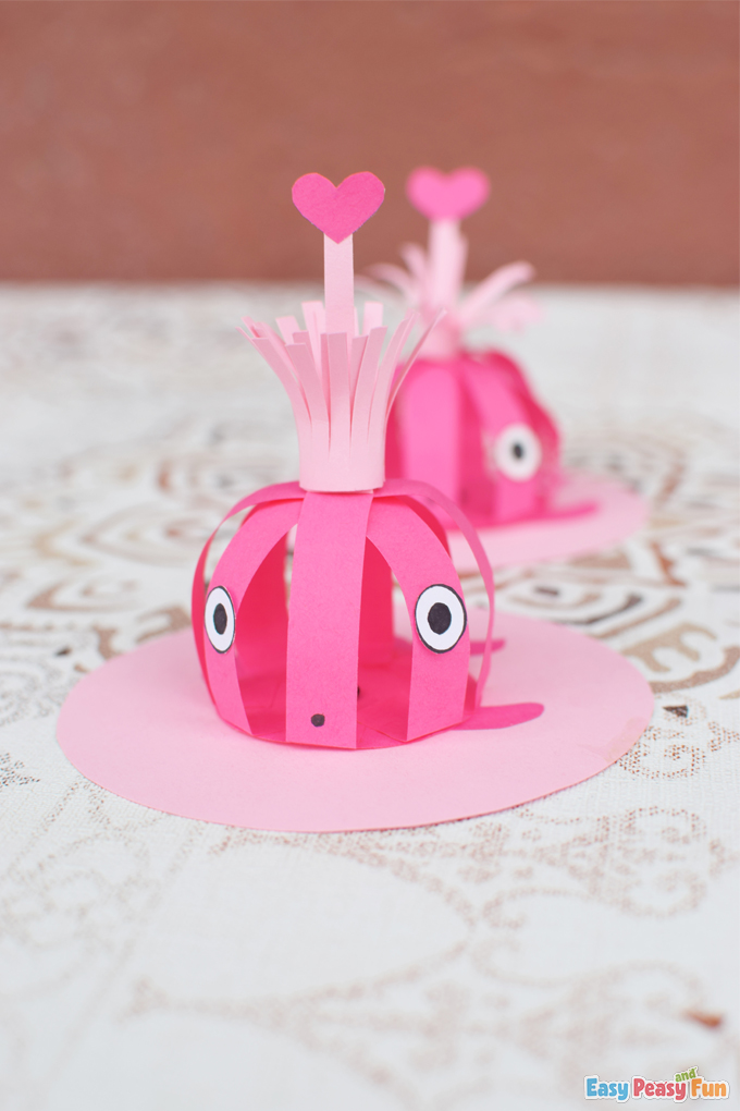 Valentines Day Paper Whale Craft