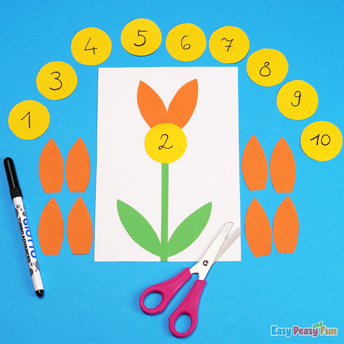 Craft activity with up to 10 flower petals