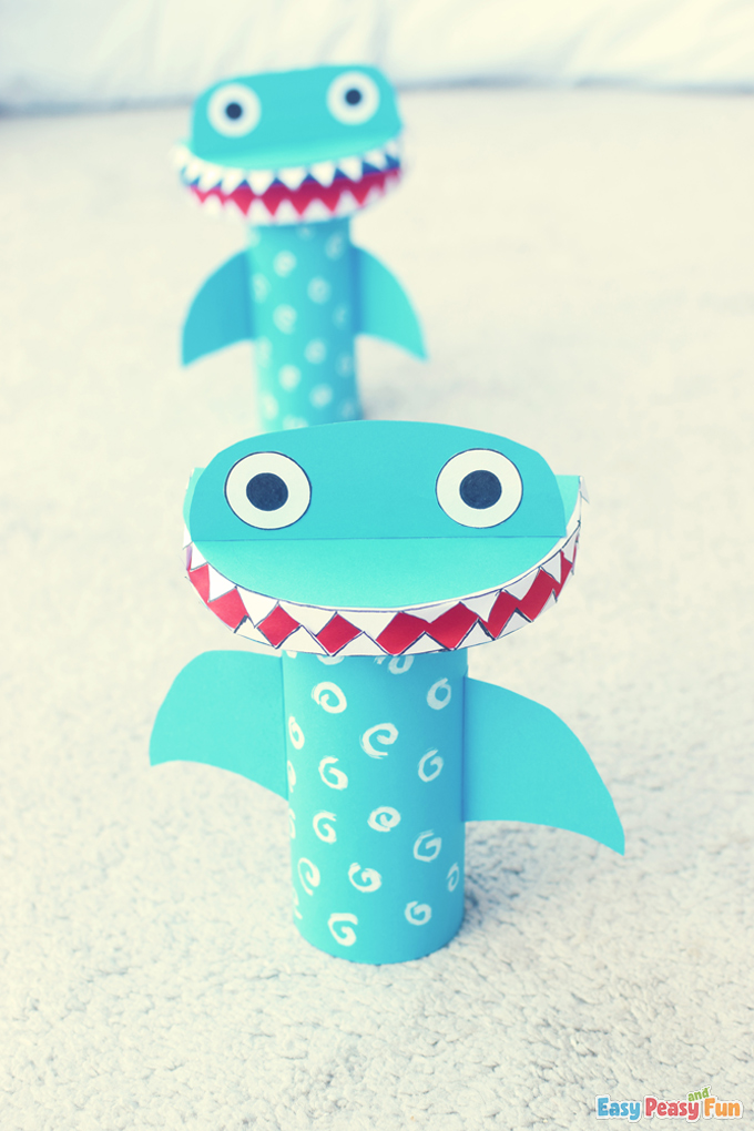DIY Shark Paper Roll Craft