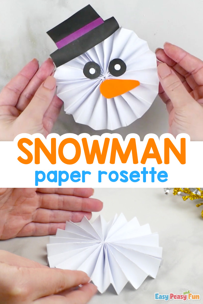 Snowman crafts with paper badge