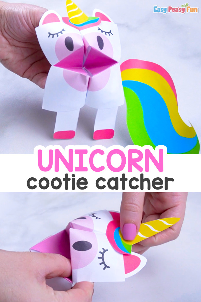 Unicorn Cootie Catcher Origami for Kids
