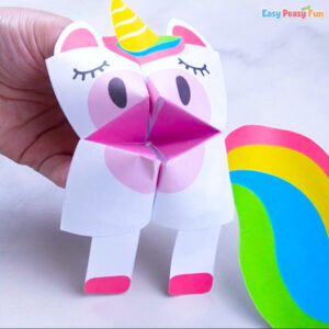 Unicorn Cootie Catcher Template