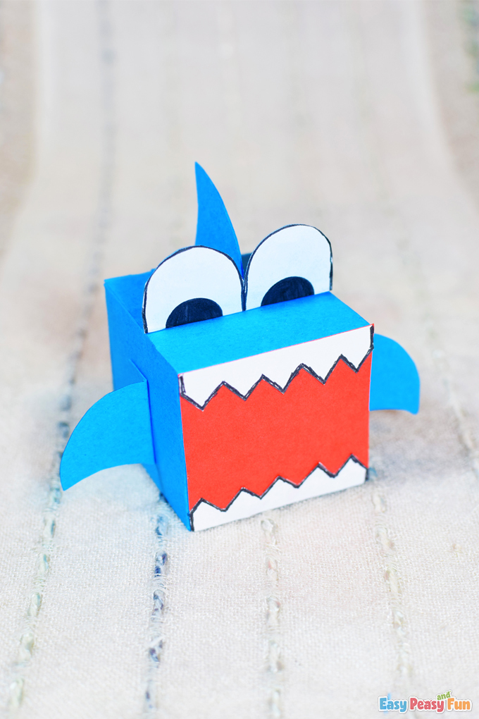 Box Paper Shark Craft