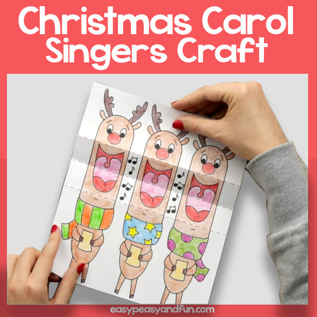 Printable Christmas Carol Singers Craft