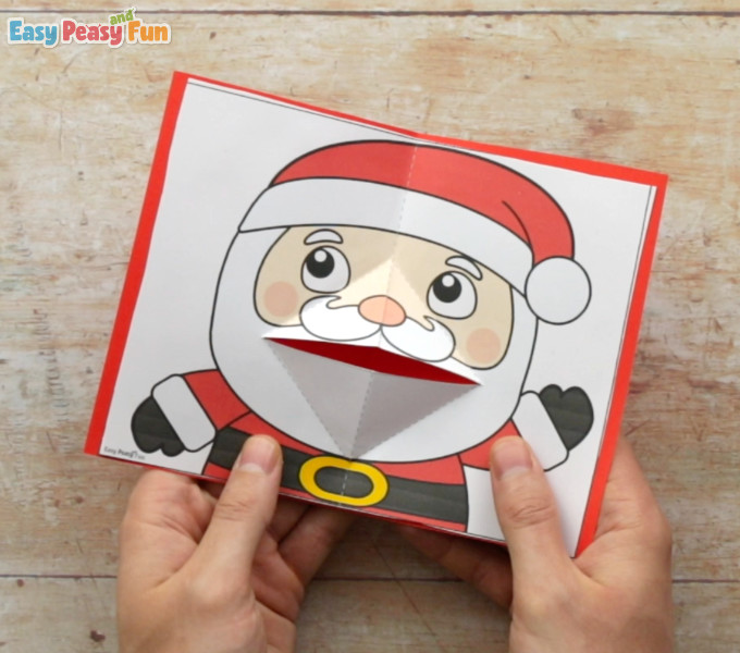 Santa Pop Up Christmas Card Template