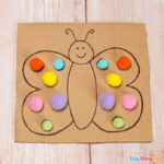 DIY Cardboard Butterfly Color Match Activity