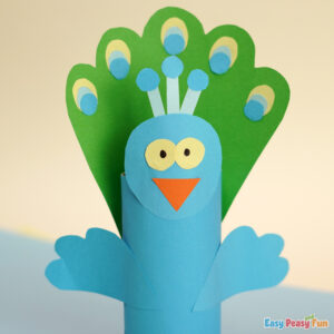 DIY Peacock Paper Roll Craft