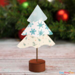 DIY Tabletop Paper Christmas Tree Decoration