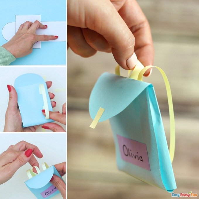 director activation once again Paper School Bag Craft - Easy Peasy and Fun