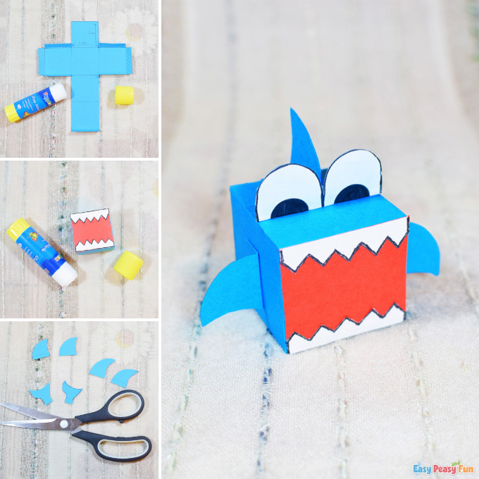 Paper Shark Box Craft Idea