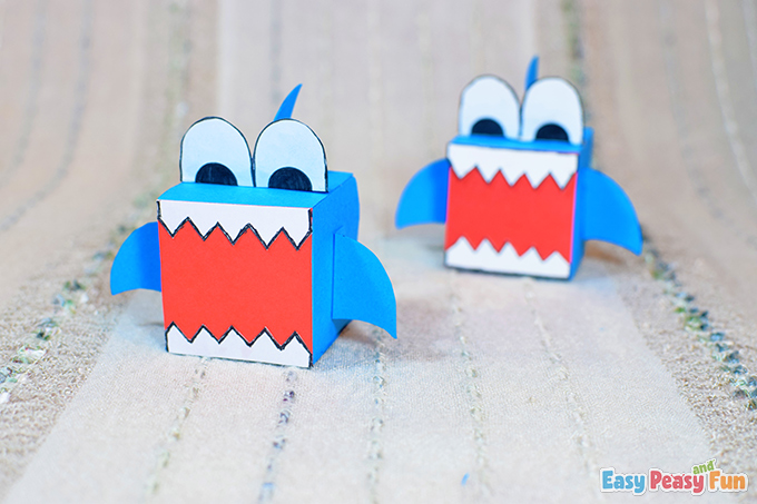 Paper Sharks Box Craft