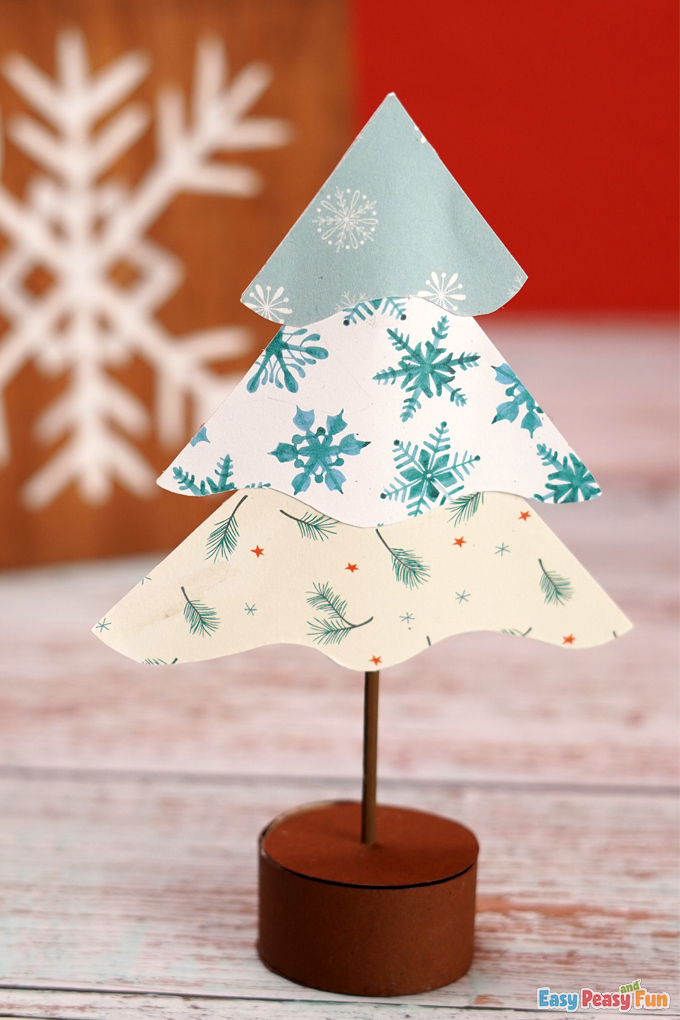 Tabletop Paper Christmas Tree Crafts
