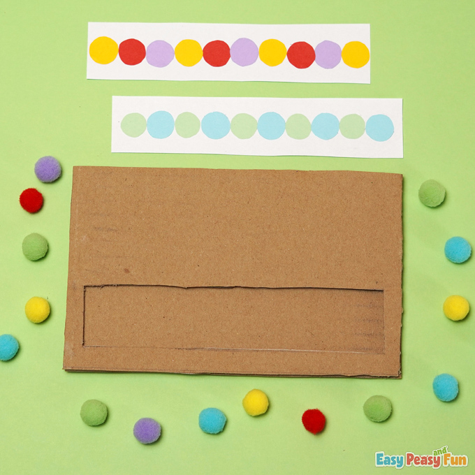 DIY Color Pattern Recognition Cardboard Activity