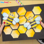 Honeycomb and bees craft for kids
