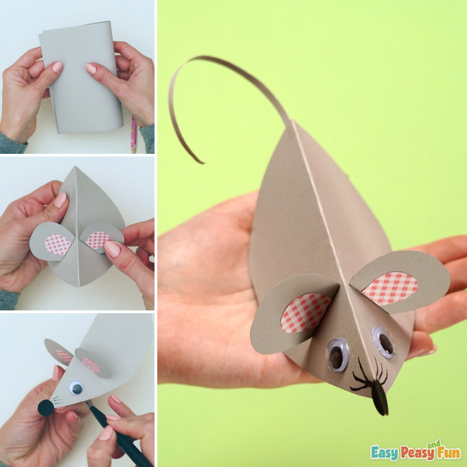 Paper mouse craft idea