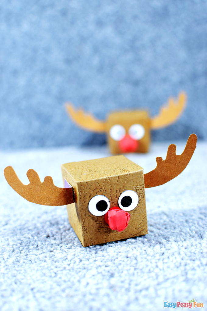 DIY Rudolph the Reineeer Paper Box Craft