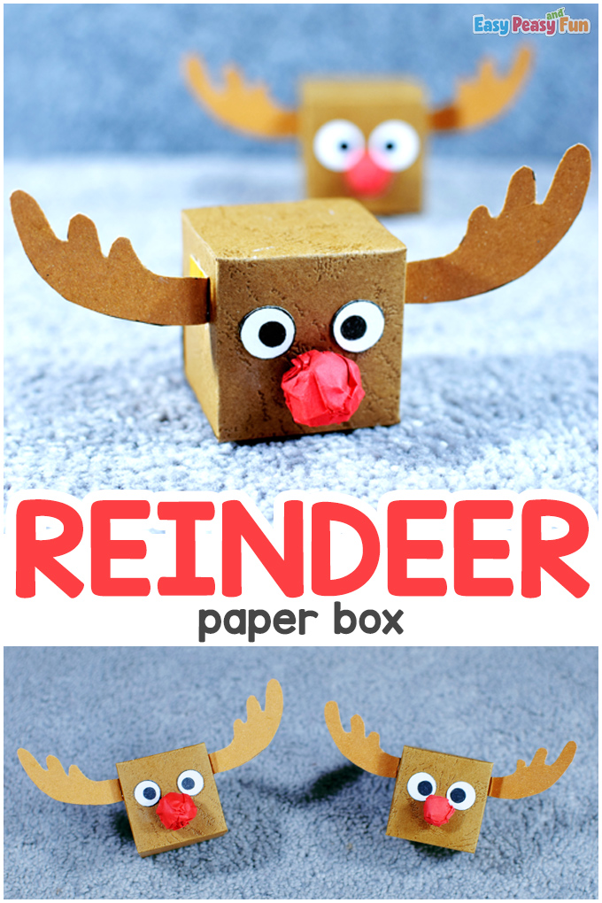 paper reindeer box crafts