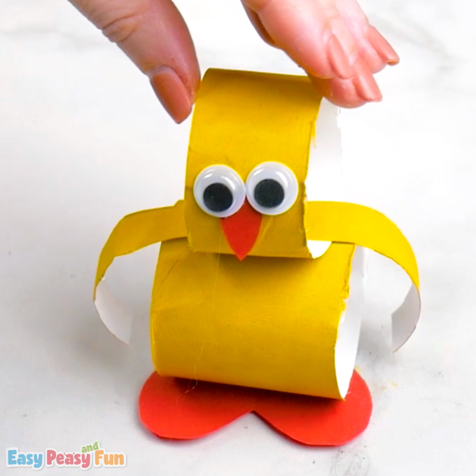 Paper Roll Chick Easter Craft