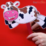 Movable Cow Paper Doll