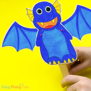 Movable Dragon Paper Doll Craft Template