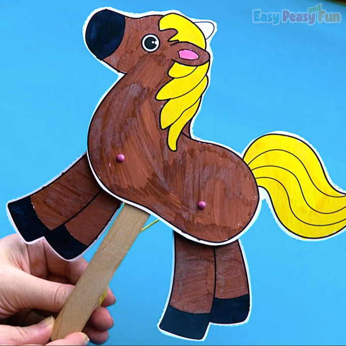 Movable Horse Paper Doll Craft for Kids
