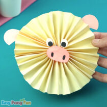 Paper Rosette Pig Craft