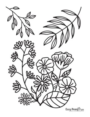 Floral Coloring Page