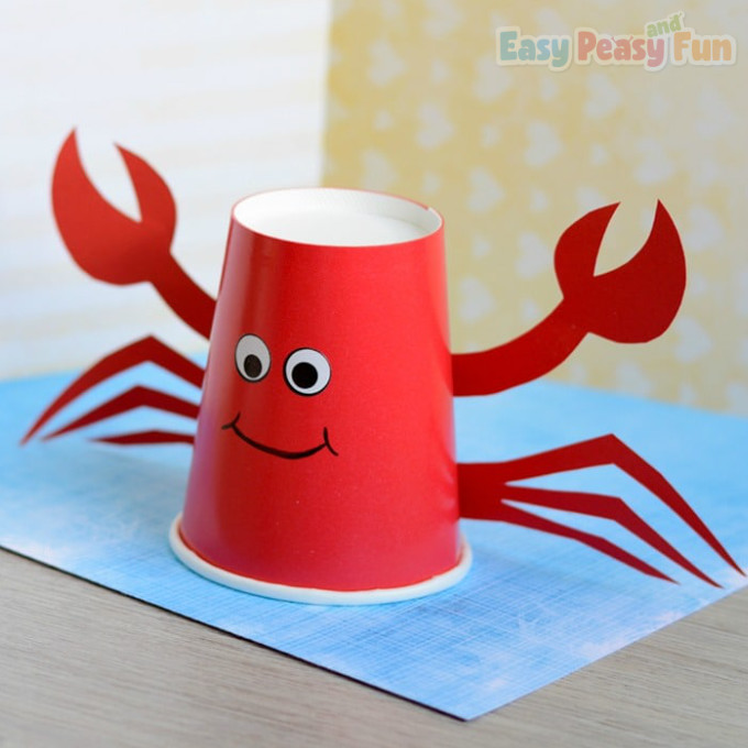 Paper Cup Crab Craft