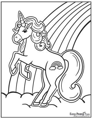Unicorn Coloring Pages - 50 Printable Sheets - Easy Peasy and Fun