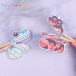 Snake Clothespin Puppets