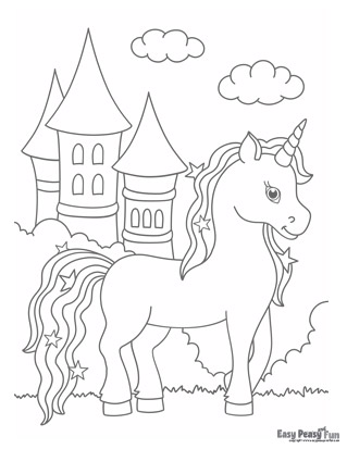 Cute unicorn coloring pages
