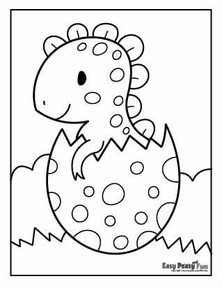 Little dinosaur coloring sheet