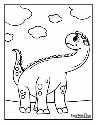 Big dinosaur coloring page