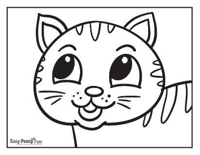 Happy Cat Coloring Pages