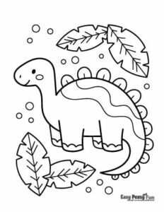 Dinosaur Coloring Pages - 30 Printable Sheets - Easy Peasy and Fun