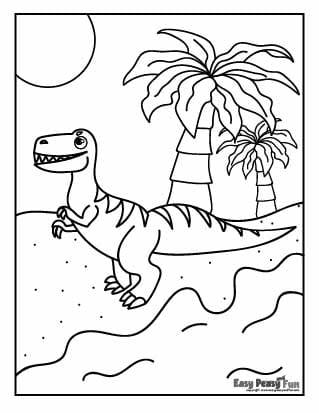 Dinosaurs on the beach