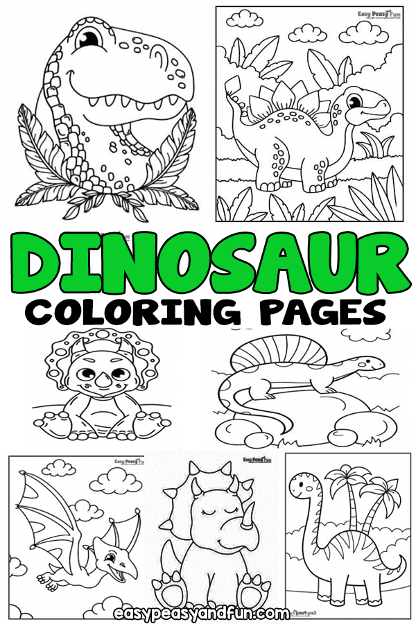Printable dinosaur coloring page