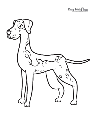 coloriage dogue allemand