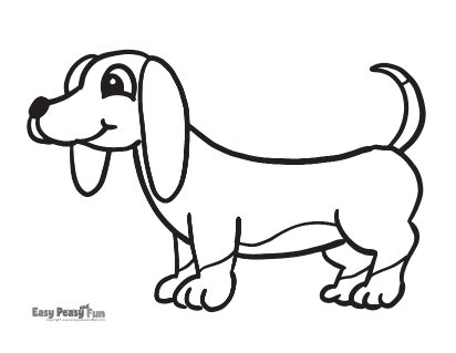 Dachshund coloring page Free Printable Coloring Pages
