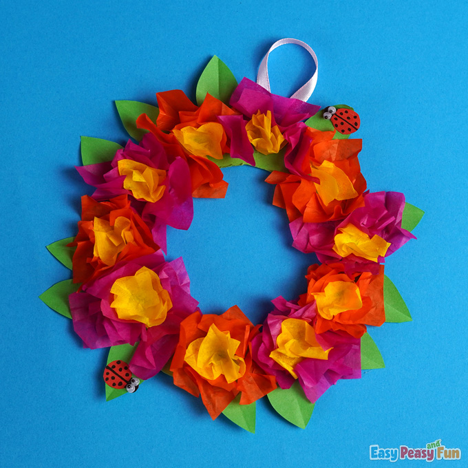 Flower Paper Wreath Craft