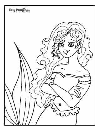 Lovely Mermaid Coloring Pages
