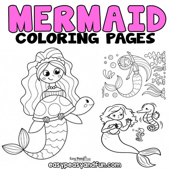Mermaid Coloring Pages for Kids