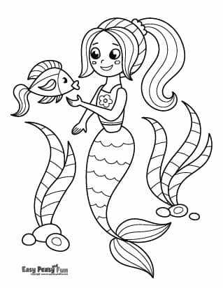 mermaid and fish